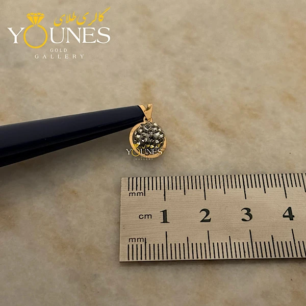 آویز سواروسکی گوی نقره ای طلا